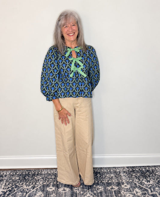 Bluebell Garden Peplum Blouse by Jodifl - The Grand Magnolia Boutique