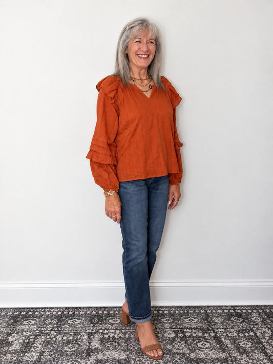 Clay Crush Blouse by &MERCI - The Grand Magnolia Boutique