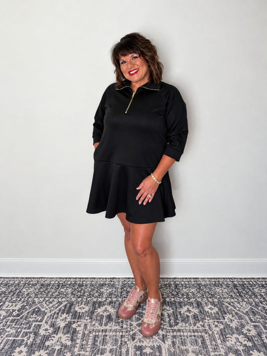 Cloud Nine Black Active Dress by MOHMe by Umgee - The Grand Magnolia Boutique