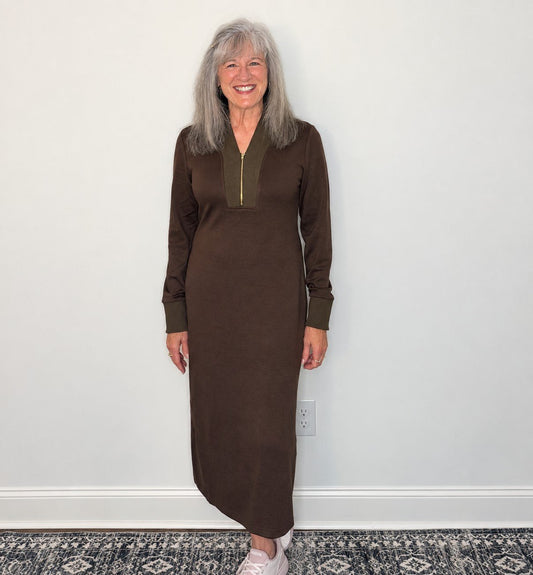Cocoa Comfort Dress by Umgee - The Grand Magnolia Boutique