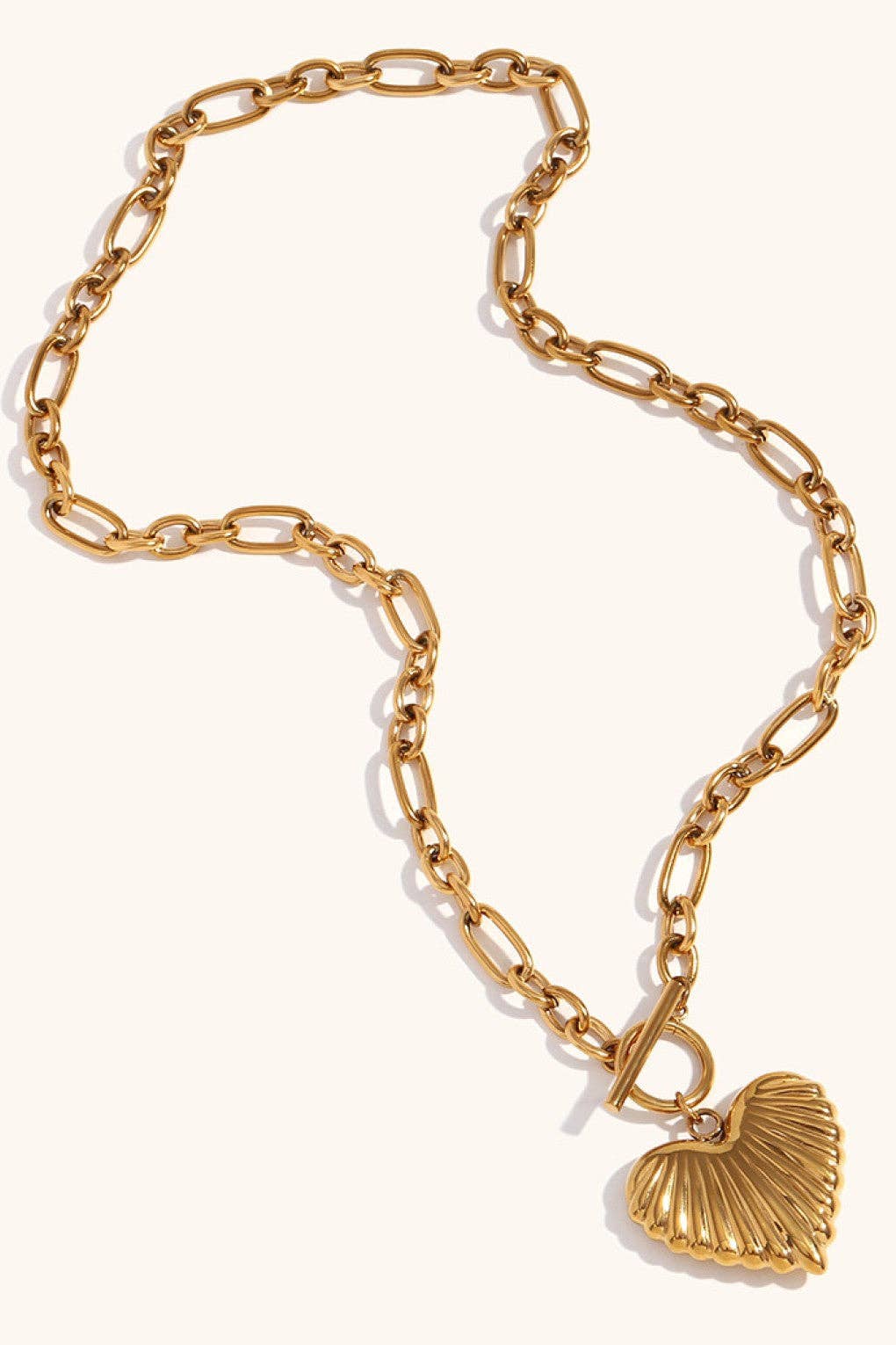 Heart of Gold 18K Plated Waterproof Necklace - The Grand Magnolia Boutique