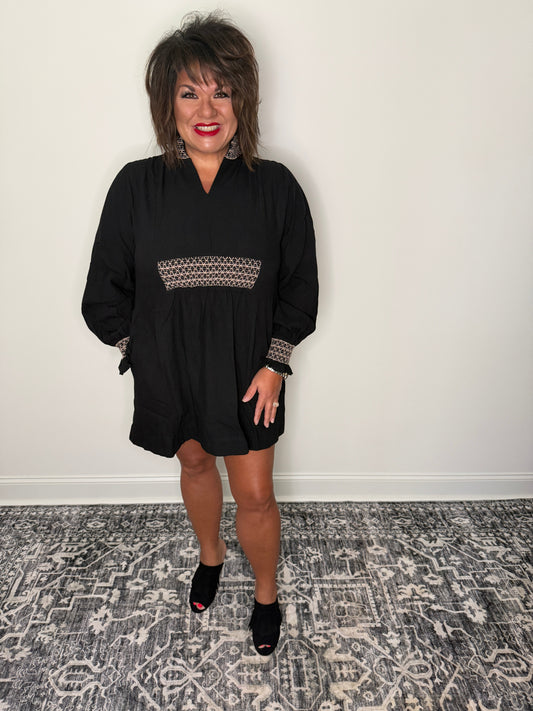 Ivory and Ink Dress by Jodifl - The Grand Magnolia Boutique