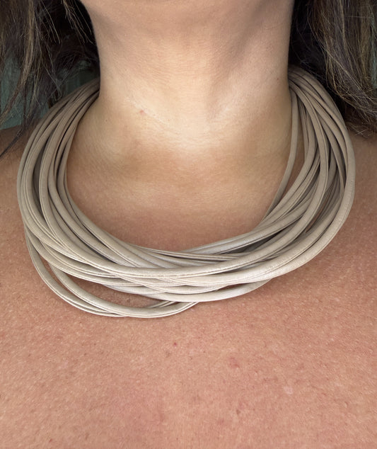 Leather and Grace Necklace - The Grand Magnolia Boutique