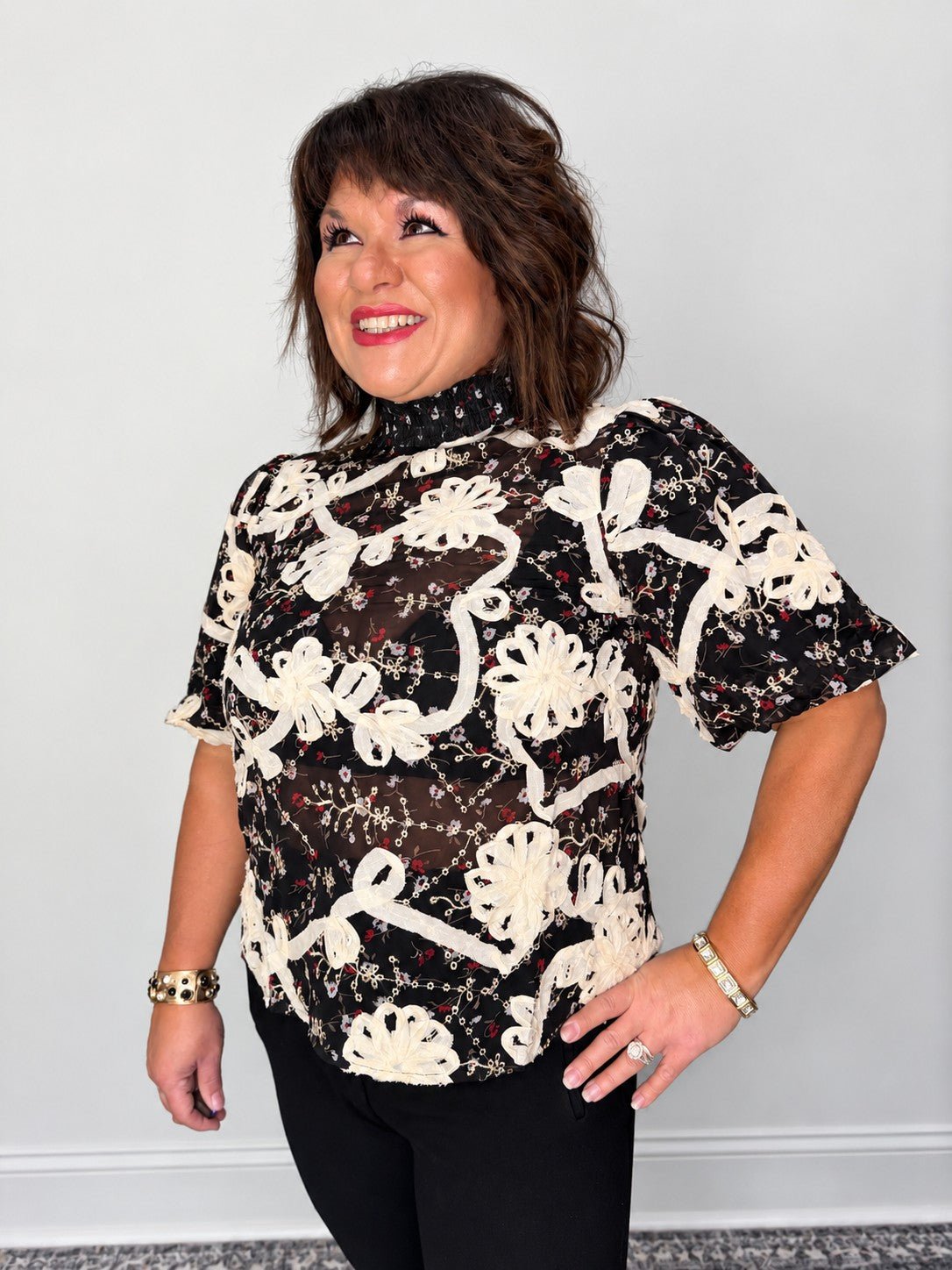 Magnolia Moon Lace Blouse by Voy - The Grand Magnolia Boutique