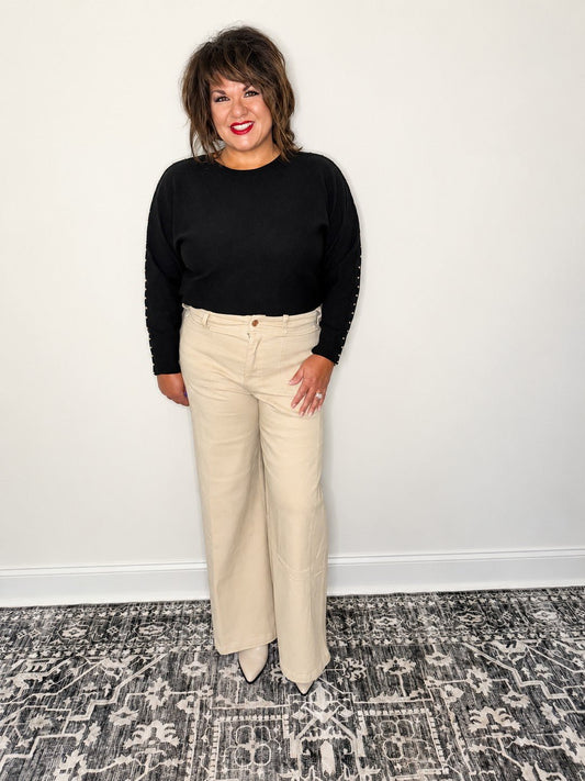 Simply Sophisticated Khaki Trousers by Entro - The Grand Magnolia Boutique