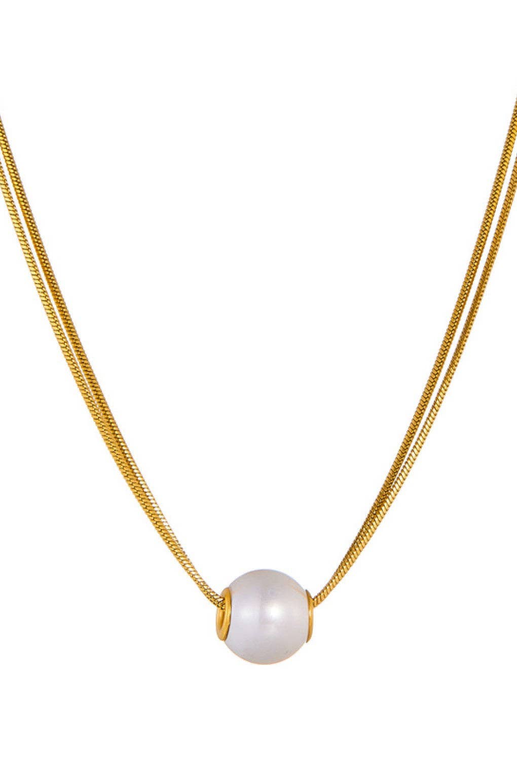 18K Gold Freshwater Pearl Necklace | The Grand Magnolia Boutique