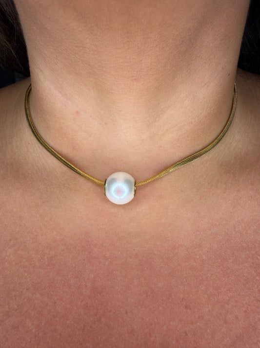 18K Gold Freshwater Pearl Necklace | The Grand Magnolia Boutique