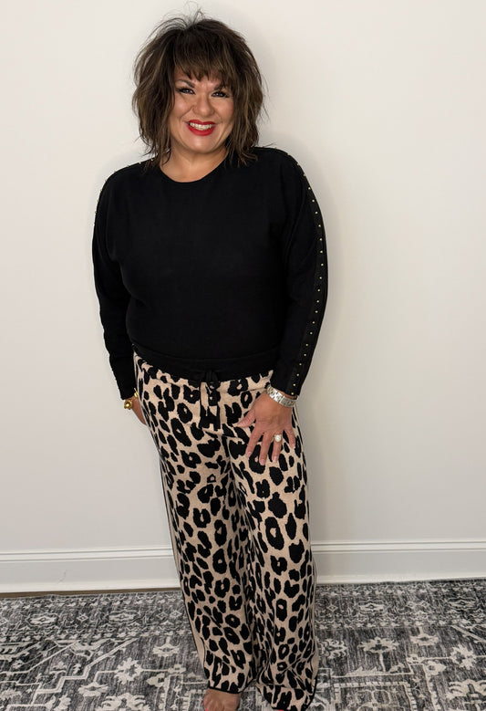 Wild Luxe Sweater Pants by Entro - The Grand Magnolia Boutique